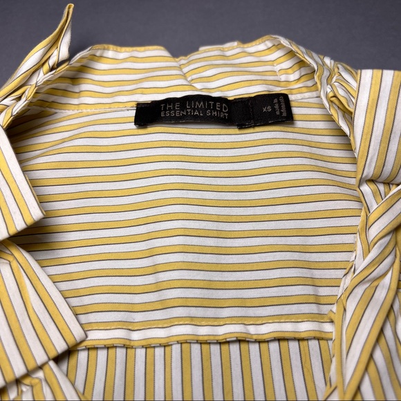 Yellow and white striped, essential shirt. Size XS. - Picture 2 of 3